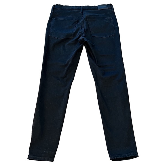 Madewell 9” Mid-Rise Button Fly Skinny Stretch Jeans in Dark Black Wash - Picture 4 of 13